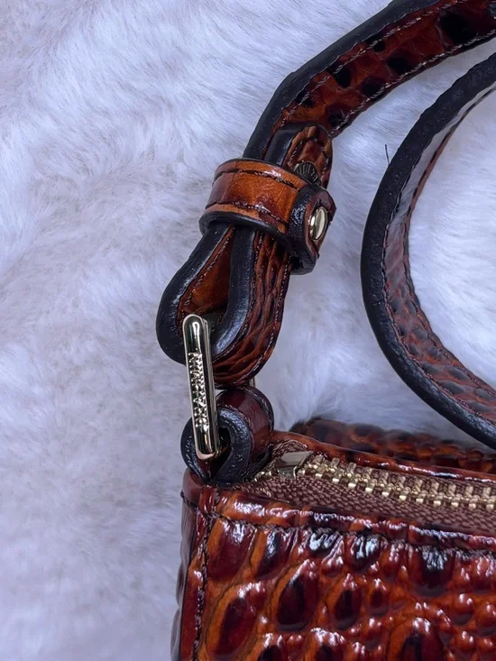 Brahmin Rare Manhattan Pecan Crossbody Bag - Picture 7 of 11